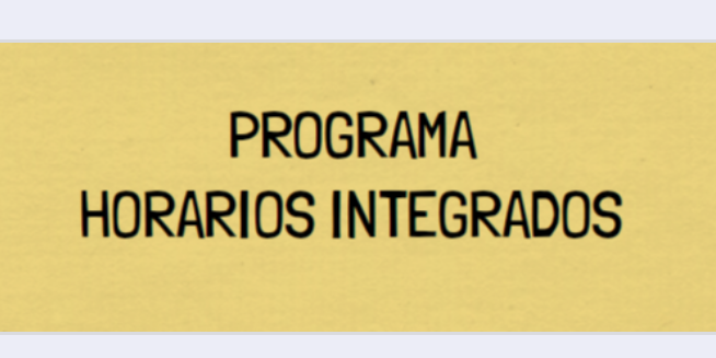 Programa Horarios Integrados