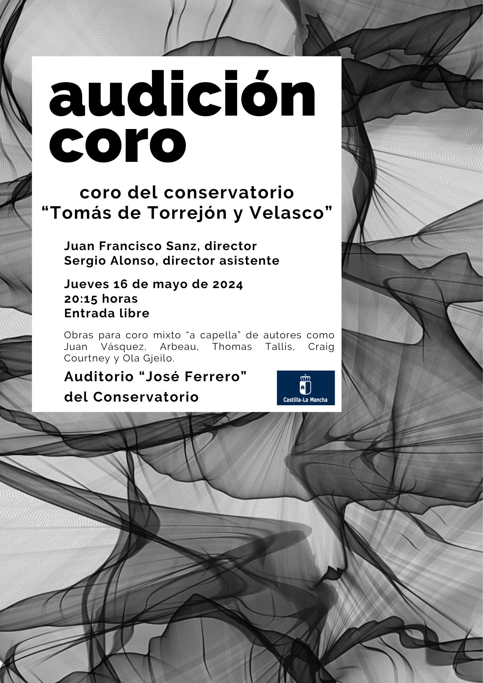Foto cartel audición de coro 16 de mayo